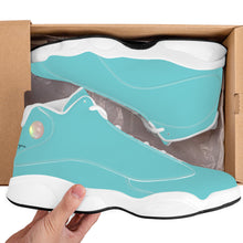 Load image into Gallery viewer, Ti Amo I love you - Exclusive Brand  - Agate Blue - Mens / Womens - Unisex Basketball Shoes - White Laces
