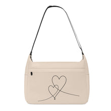 Load image into Gallery viewer, Ti Amo I love you - Exclusive Brand - Almond Brown - Double Script Heart - Journey Computer Shoulder Bag
