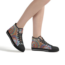 Load image into Gallery viewer, Ti Amo I love you - Exclusive Brand - Tie-Dye  - High-Top Canvas Shoes - Black Soles
