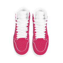 Load image into Gallery viewer, Ti Amo I love you - Exclusive Brand - Cerise Red 2 - Skeleton Hands with Heart - High Top Synthetic Leather Sneaker
