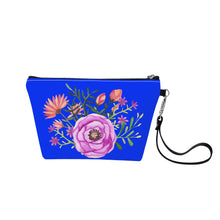 Load image into Gallery viewer, Ti Amo I love you - Exclusive Brand  - Blue Blue Eyes - Floral - Sling Cosmetic Bag
