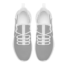 Load image into Gallery viewer, Ti Amo I love you - Exclusive Brand  - Silver Chalice - Double Heart - Womens Mesh Knit Shoes - White Soles
