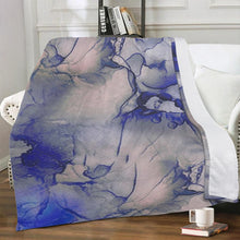 Load image into Gallery viewer, Ti Amo I love you - Exclusive Brand - Silk with Chambray Flowers - Micro Fleece Blankets
