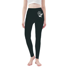 Load image into Gallery viewer, Ti Amo I love you - Exclusive Brand   - Outer Space - White Daisy -  Yoga Leggings
