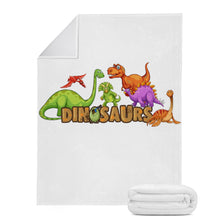 Load image into Gallery viewer, Ti Amo I love you - Exclusive Brand - White Dinosaurs -  Blankets
