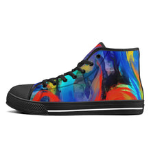 Load image into Gallery viewer, Ti Amo I love you - Exclusive Brand - High-Top Canvas Shoes - Black Soles
