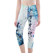 Load image into Gallery viewer, Ti Amo I love you - Exclusive Brand - Splatter - Womens / Teen Girls / Womens Plus Size -  Capri Yoga Leggings - Sizes XS-3XL
