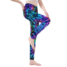 Load image into Gallery viewer, Ti Amo I love you - Exclusive Brand - Blue Zodiac, Curious Blue, Malachite, Purple Heart - Tie-Dye - Womens / Teen Girls / Womens Plus Size - Yoga Leggings - Sizes XS-3XL
