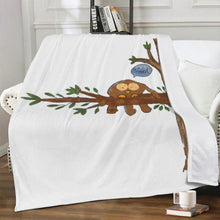 Load image into Gallery viewer, Ti Amo I love you - Exclusive Brand - White - Owl Child&#39;s Handprint Drawing -  Blankets
