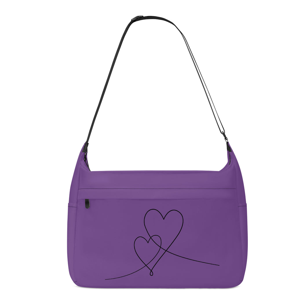 Ti Amo I love you - Exclusive Brand - Affair Purple - Double Script Heart - Journey Computer Shoulder Bag