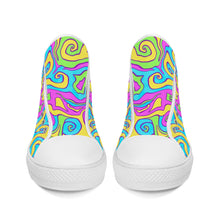 Load image into Gallery viewer, Ti Amo I love you - Exclusive Brand - High-Top Canvas Shoes - White Soles
