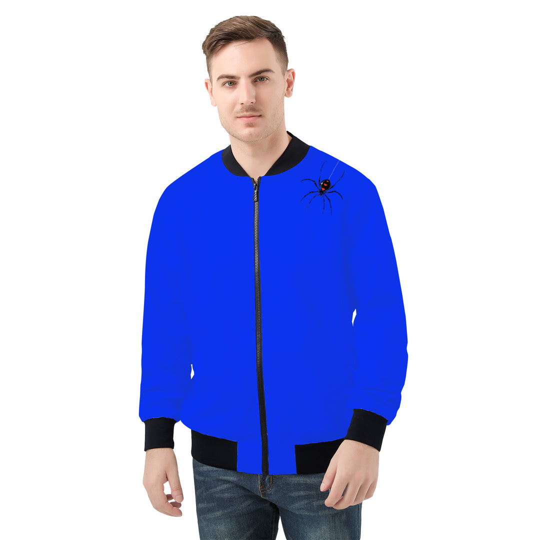 Ti Amo I love you -  Exclusive Brand- Blue Blue Eyes - Spider - Men's Bomber Jacket