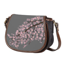 Load image into Gallery viewer, Ti Amo I love you-  Exclusive Brand - Dove Gray - Blossom - Saddle Bag
