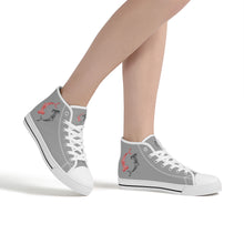 Load image into Gallery viewer, Ti Amo I love you  - Exclusive Brand  - Womens High-Top Canvas Shoes - White
