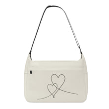 Load image into Gallery viewer, Ti Amo I love you - Exclusive Brand - Abstract White - Double Script Heart - Journey Computer Shoulder Bag
