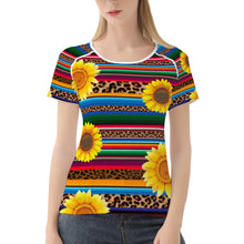 Load image into Gallery viewer, Ti Amo I love you - Exclusive Brand - Leopard &amp; Sunflowers -  Womens / Teen Girls / Womens Plus -T shirt - Sizes XS-2XL
