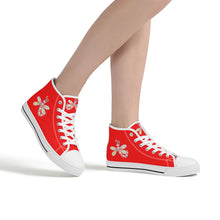 Load image into Gallery viewer, Ti Amo I love you - Exclusive Brand - High-Top Canvas Shoes - White Soles
