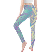 Load image into Gallery viewer, Ti Amo I love you - Exclusive Brand - Sherbert Stripe - Yoga Leggings - Sizes XS-3XL
