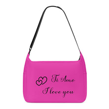 Load image into Gallery viewer, Ti Amo I love you - Exclusive Brand - Frostbite - Double Black Heart Logo -  Journey Computer Shoulder Bag
