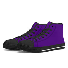 Load image into Gallery viewer, Ti Amo I love you - Exclusive Brand - Pigment Indigo- High-Top Canvas Shoes - Black Soles
