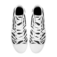 Load image into Gallery viewer, Ti Amo I love you - Exclusive Brand  - Zebra - High-Top Canvas Shoes  - White Soles
