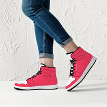 Load image into Gallery viewer, Ti Amo I love you - Exclusive Brand  - Radical Red - High-Top Synthetic Leather Sneakers - Black Soles
