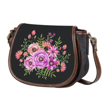 Load image into Gallery viewer, Ti Amo I love you - Exclusive Brand - Slate - Floral Bouquet - Saddle Bag
