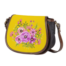 Load image into Gallery viewer, Ti Amo I love you - Exclusive Brand - Ripe Lemon - Floral Bouquet - Saddle Bag
