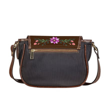 Load image into Gallery viewer, Ti Amo I love you - Exclusive Brand - Pecan - Floral Bouquet - Saddle Bag
