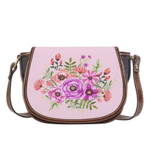 Load image into Gallery viewer, Ti Amo I love you - Exclusive Brand - Cherub Pink - Floral Bouquet -  Saddle Bag
