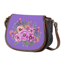 Load image into Gallery viewer, Ti Amo I love you - Exclusive Brand - Lilac Bush - Floral Bouquet -  Saddle Bag
