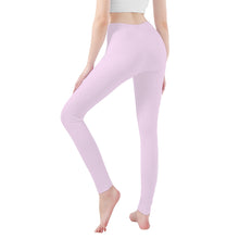 Load image into Gallery viewer, Ti Amo I love you - Exclusive Brand  - Carousel Pink - Double White Heart - Womens / Teen Girls  / Womens Plus Size  - Yoga Leggings - Sizes XS-3XL
