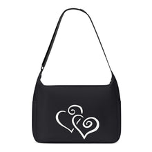 Load image into Gallery viewer, Ti Amo I love you - Exclusive Brand - Blackbird - Double White Heart - Journey Computer Shoulder Bag
