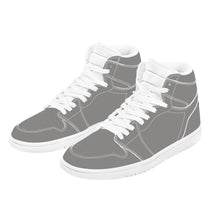 Load image into Gallery viewer, Ti Amo I love you - Exclusive Brand  - Natural Gray  - Skeleton Hands with Heart - High Top Synthetic Leather Sneaker
