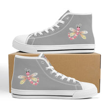 Load image into Gallery viewer, Ti Amo I love you - Exclusive Brand - High-Top Canvas Shoes - White Soles
