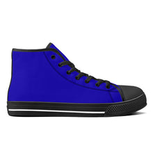 Load image into Gallery viewer, Ti Amo I love you - Exclusive Brand - Persian Blue - High-Top Canvavs Shoes - Black Soles
