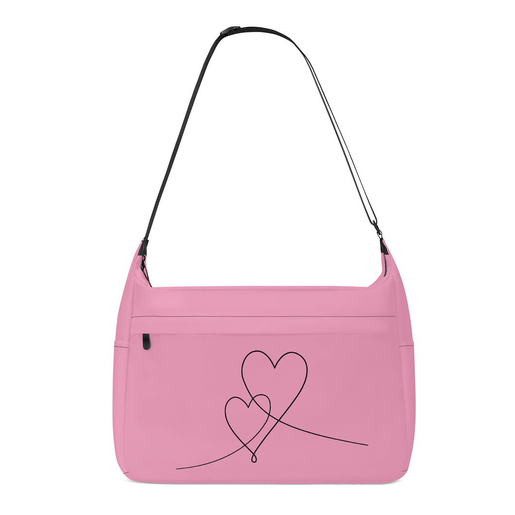 Ti Amo I love you - Exclusive Brand - Amaranth Pink - Double Script Heart - Journey Computer Shoulder Bag