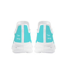 Load image into Gallery viewer, Ti Amo I love you - Exclusive Brand - Medium Turquoise Blue - Mens / Womens - Flex Control Sneakers- White Soles
