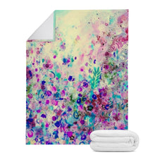 Load image into Gallery viewer, Ti Amo I love you Exclusive Brand  - Beeswax Floral Pattern -  Micro Fleece Blankets
