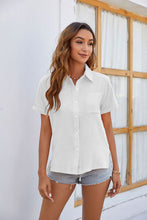 Load image into Gallery viewer, 5 Colors - Button Up Collared Neck Short Sleeve Shirt
