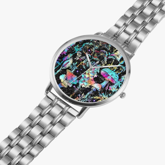 Ti Amo I love you - Exclusive Brand - Psychedelic Mushroom - Unisex Designer Instafamous Steel Strap Quartz Watch