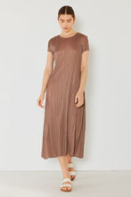 Load image into Gallery viewer, Marina West Swim Pleated Cap Sleeve A-Line Dress
