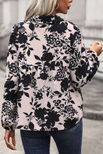 Load image into Gallery viewer, Printed Tie Neck Balloon Sleeve Blouse
