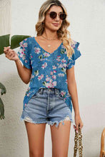 Load image into Gallery viewer, V-Neck Short Sleeve Blouse
