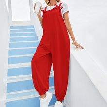 Load image into Gallery viewer, Ti Amo I love you- Exclusive Brand - Cornell Red - Jumpsuit with Suspender
