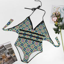 Load image into Gallery viewer, Ti Amo I love you - Exclusive Brand - Geometric Pattern - Plus Size Swimsuit
