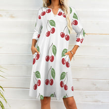 Load image into Gallery viewer, Ti Amo I love you - Exclusive Brand - 10 Styles - Fruit &amp; Veggies - 7-point Sleeve Dress - Sizes S-5XL
