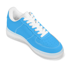 Load image into Gallery viewer, Ti Amo I love you - Exclusive Brand  - Medium Cyan Blue - Transparent Low Top Air Force Leather Shoes
