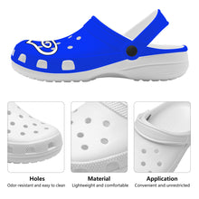 Load image into Gallery viewer, Ti Amo I love you - Exclusive Brand - Blue Blue Eyes - Double White Heart-  Womens Classic Clogs - Sizes 5-14.5
