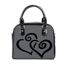 Load image into Gallery viewer, Ti Amo I love you - Exclusive Brand - Quiet Shade - Double Black Heart -  Shoulder Handbag
